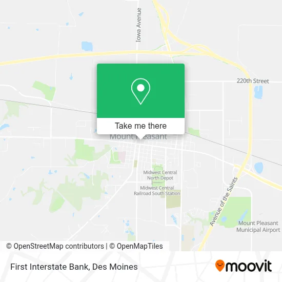 First Interstate Bank map