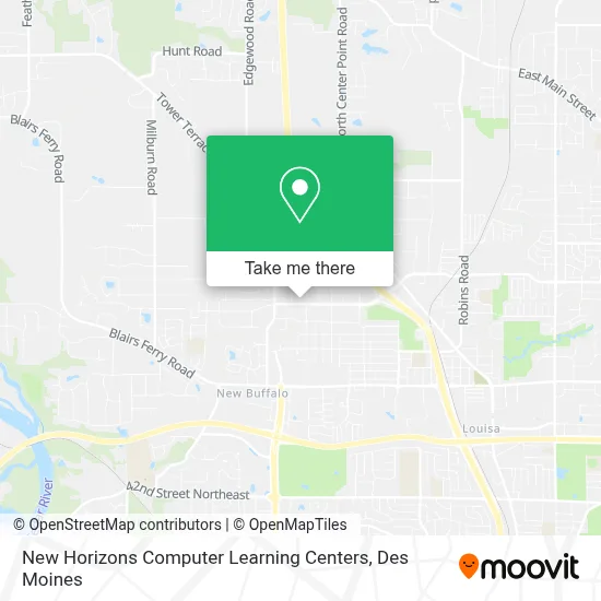 New Horizons Computer Learning Centers map