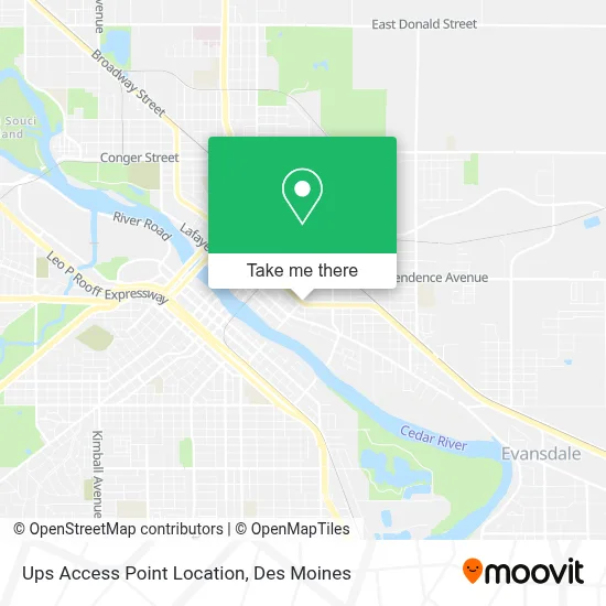 Ups Access Point Location map