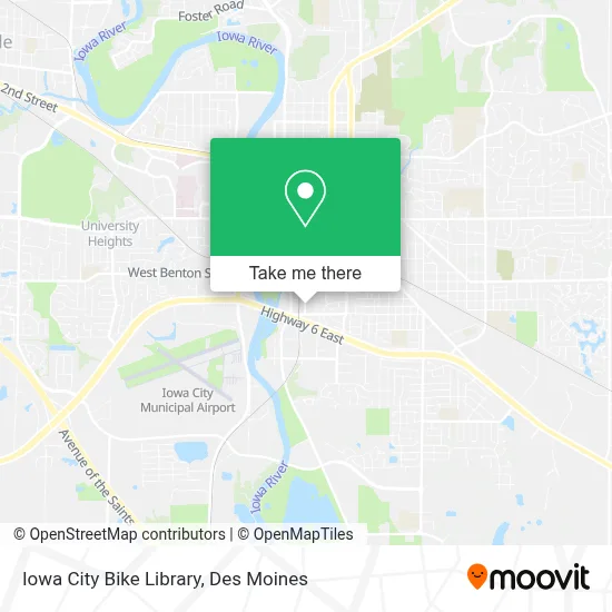 Iowa City Bike Library map