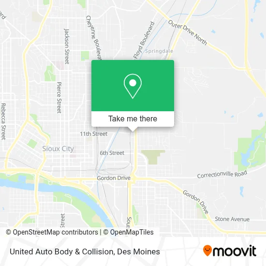 United Auto Body & Collision map