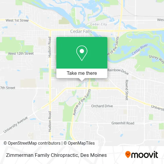 Zimmerman Family Chiropractic map