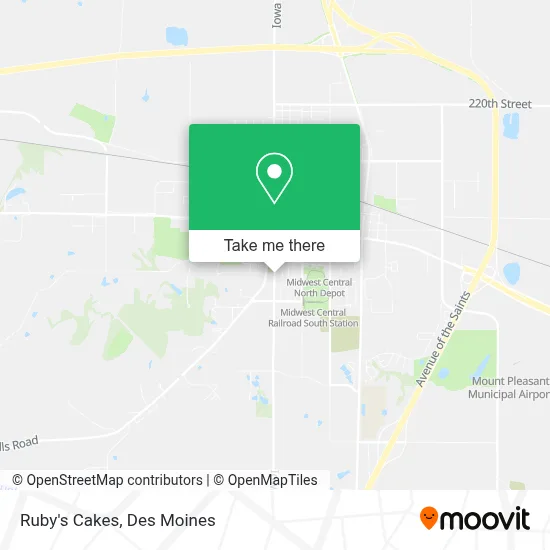 Ruby's Cakes map