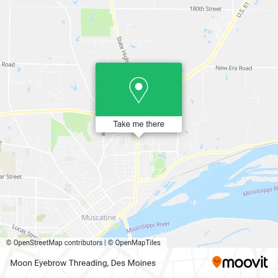 Moon Eyebrow Threading map