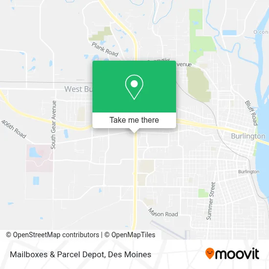 Mailboxes & Parcel Depot map