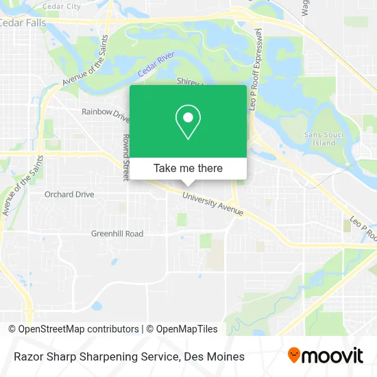 Razor Sharp Sharpening Service map