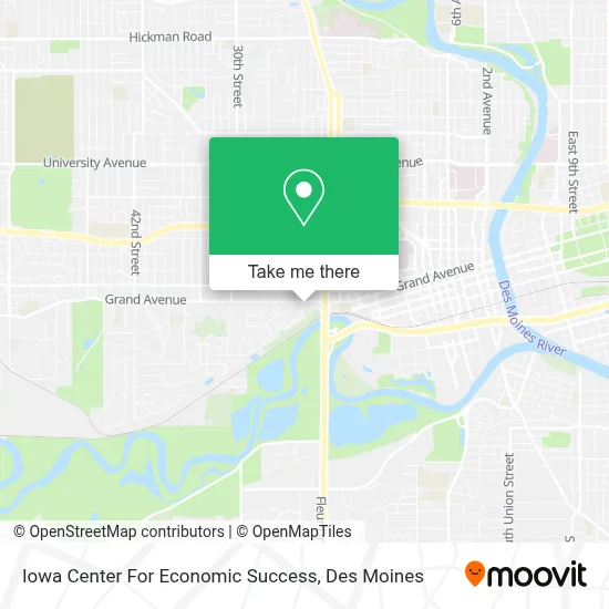 Iowa Center For Economic Success map