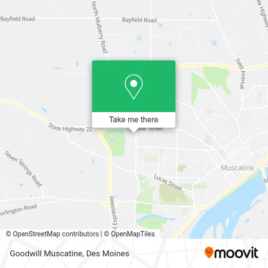 Goodwill Muscatine map