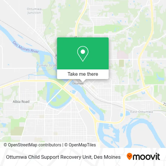 Ottumwa Child Support Recovery Unit map