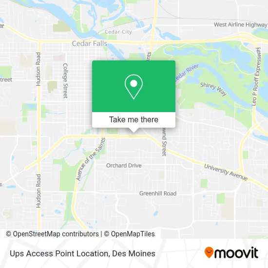 Ups Access Point Location map