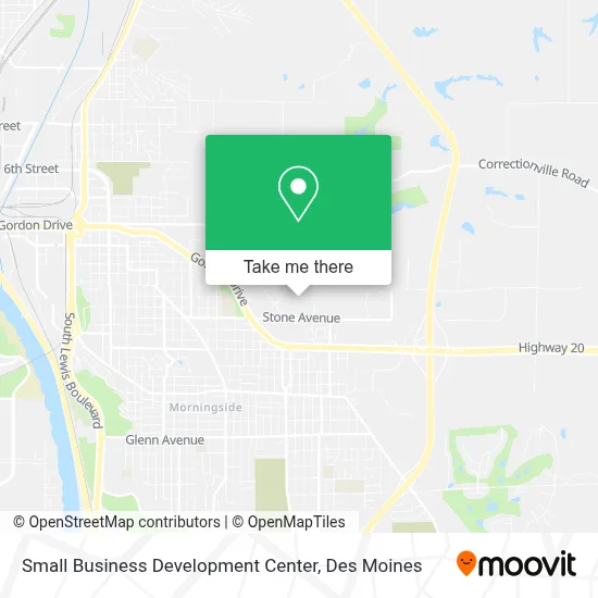 Small Business Development Center map