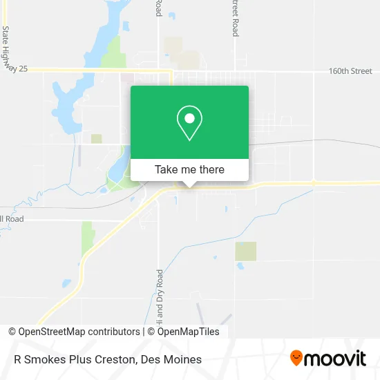R Smokes Plus Creston map