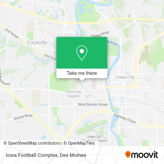 Iowa Football Complex map