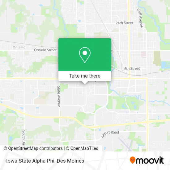 Iowa State Alpha Phi map