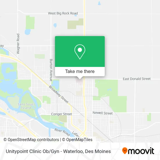 Unitypoint Clinic Ob / Gyn - Waterloo map