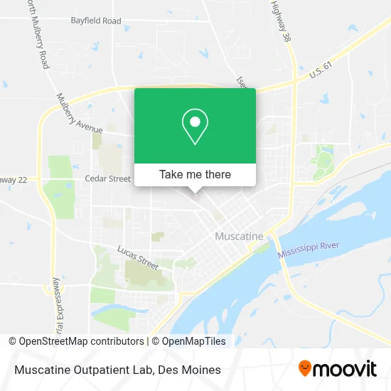 Muscatine Outpatient Lab map
