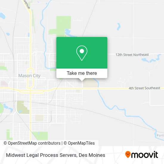 Midwest Legal Process Servers map