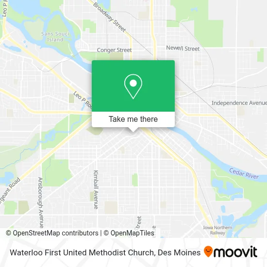 Waterloo First United Methodist Church map