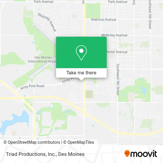 Triad Productions, Inc. map
