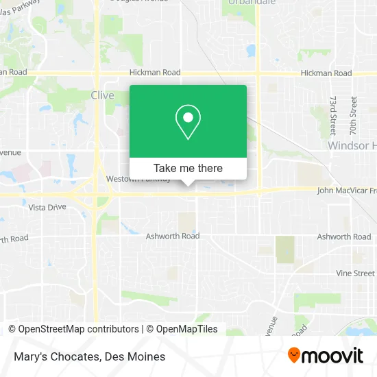 Mary's Chocates map