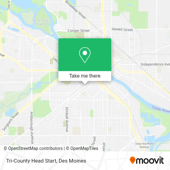 Tri-County Head Start map