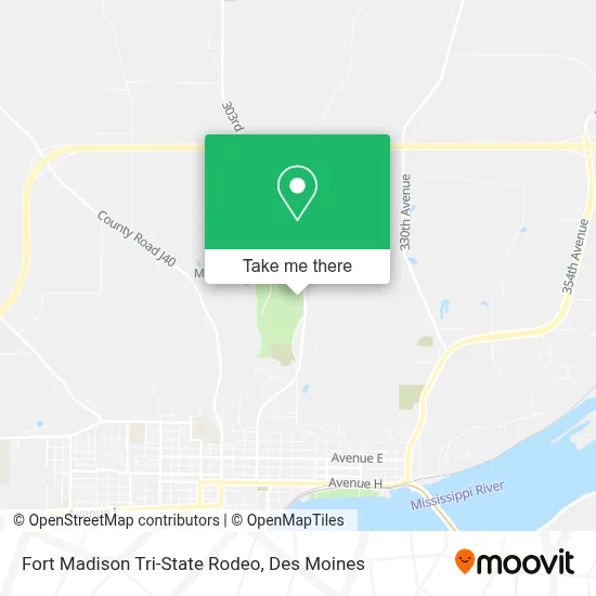 Fort Madison Tri-State Rodeo map