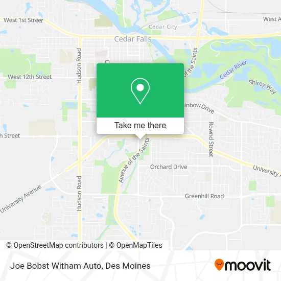 Joe Bobst Witham Auto map