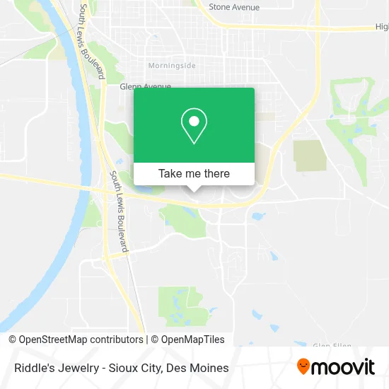 Riddle's Jewelry - Sioux City map