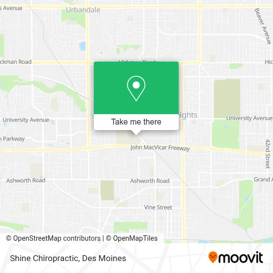 Shine Chiropractic map