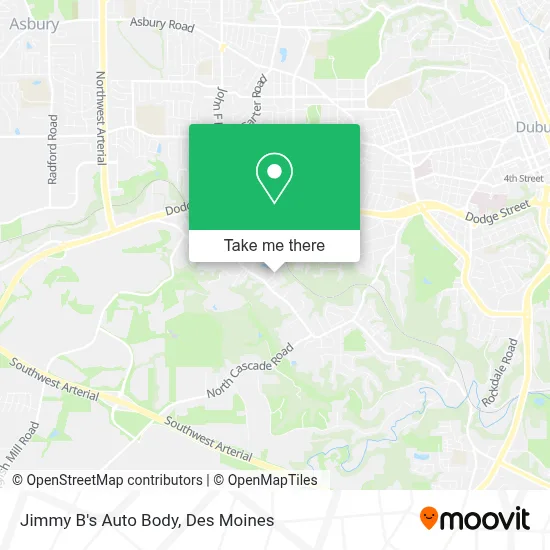 Jimmy B's Auto Body map