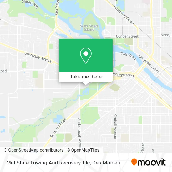 Mid State Towing And Recovery, Llc map