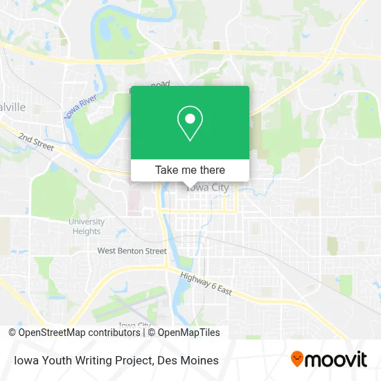 Iowa Youth Writing Project map
