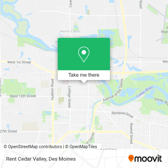 Rent Cedar Valley map