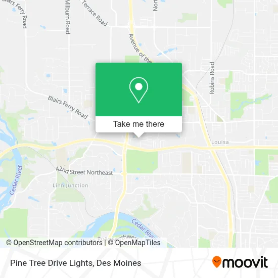 Pine Tree Drive Lights map