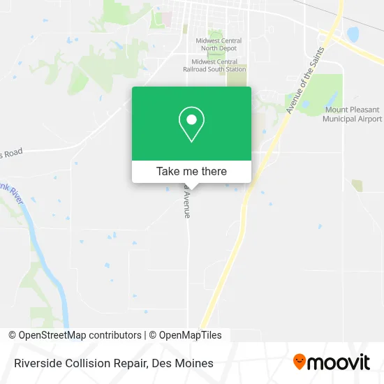 Riverside Collision Repair map