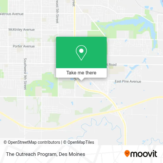 The Outreach Program map