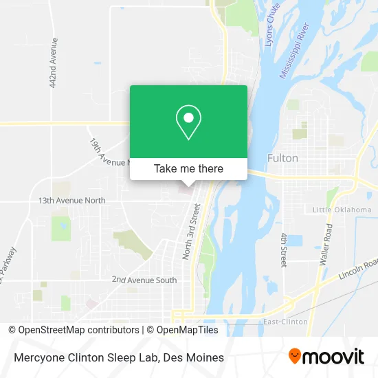 Mercyone Clinton Sleep Lab map