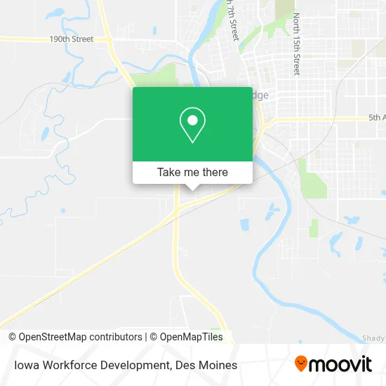 Iowa Workforce Development map
