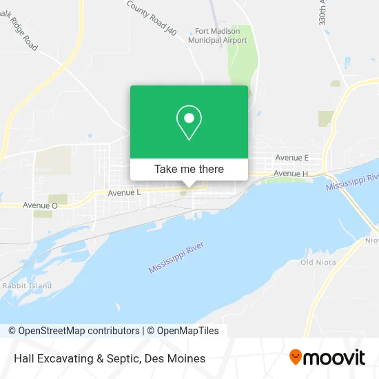 Hall Excavating & Septic map