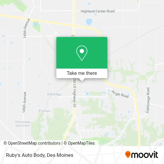 Ruby's Auto Body map