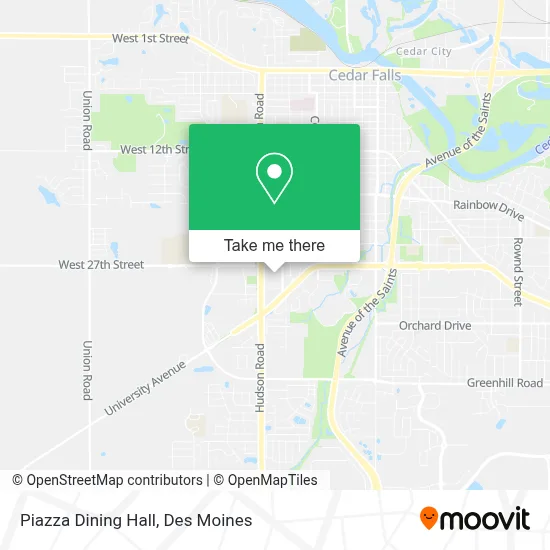 Piazza Dining Hall map