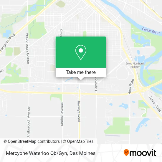 Mercyone Waterloo Ob/Gyn map