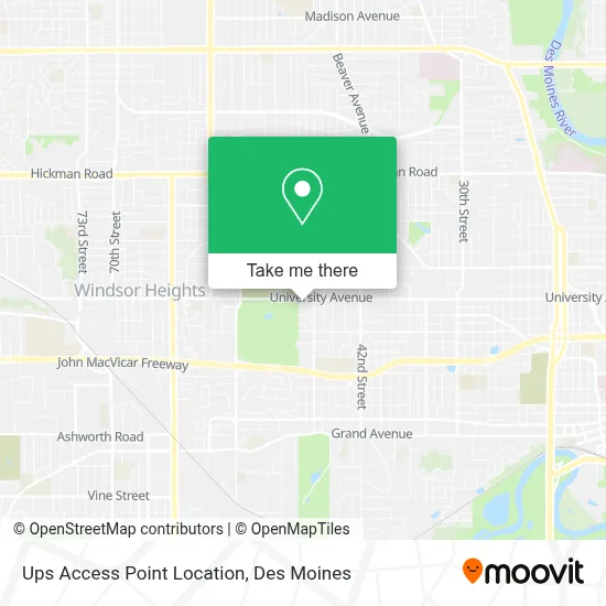 Ups Access Point Location map
