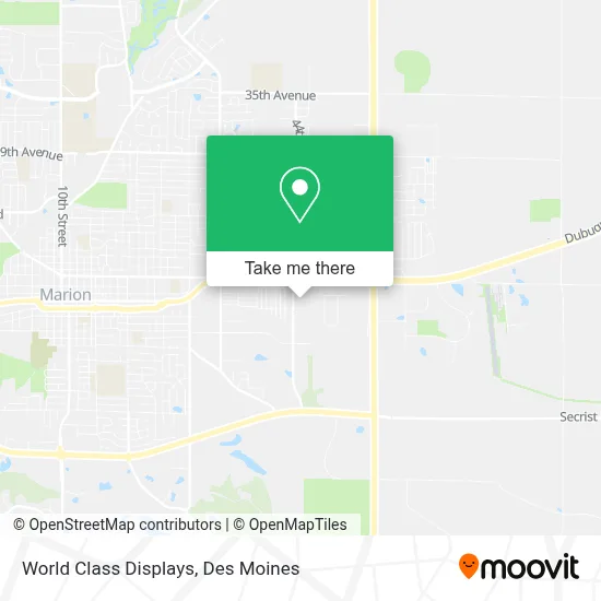 World Class Displays map