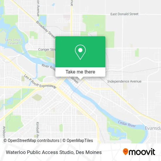 Waterloo Public Access Studio map