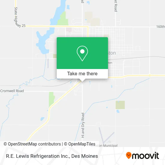R.E. Lewis Refrigeration Inc. map