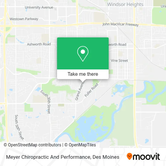 Meyer Chiropractic And Performance map