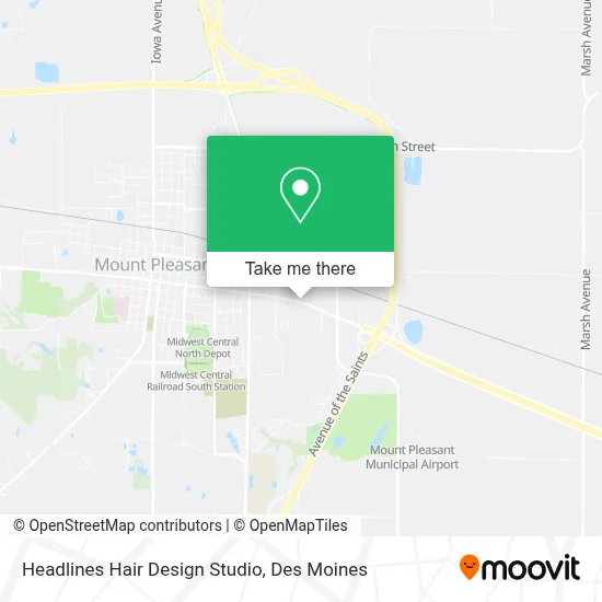 Headlines Hair Design Studio map