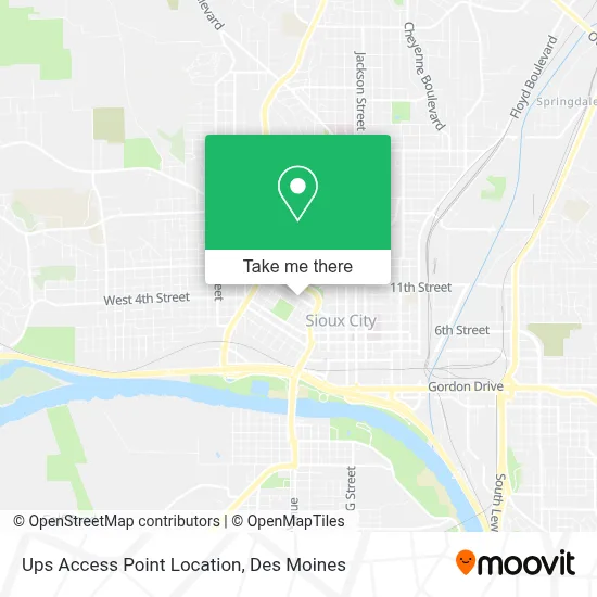 Ups Access Point Location map