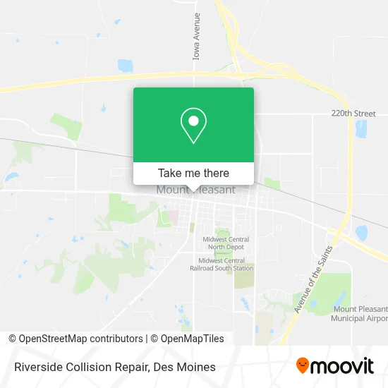 Riverside Collision Repair map